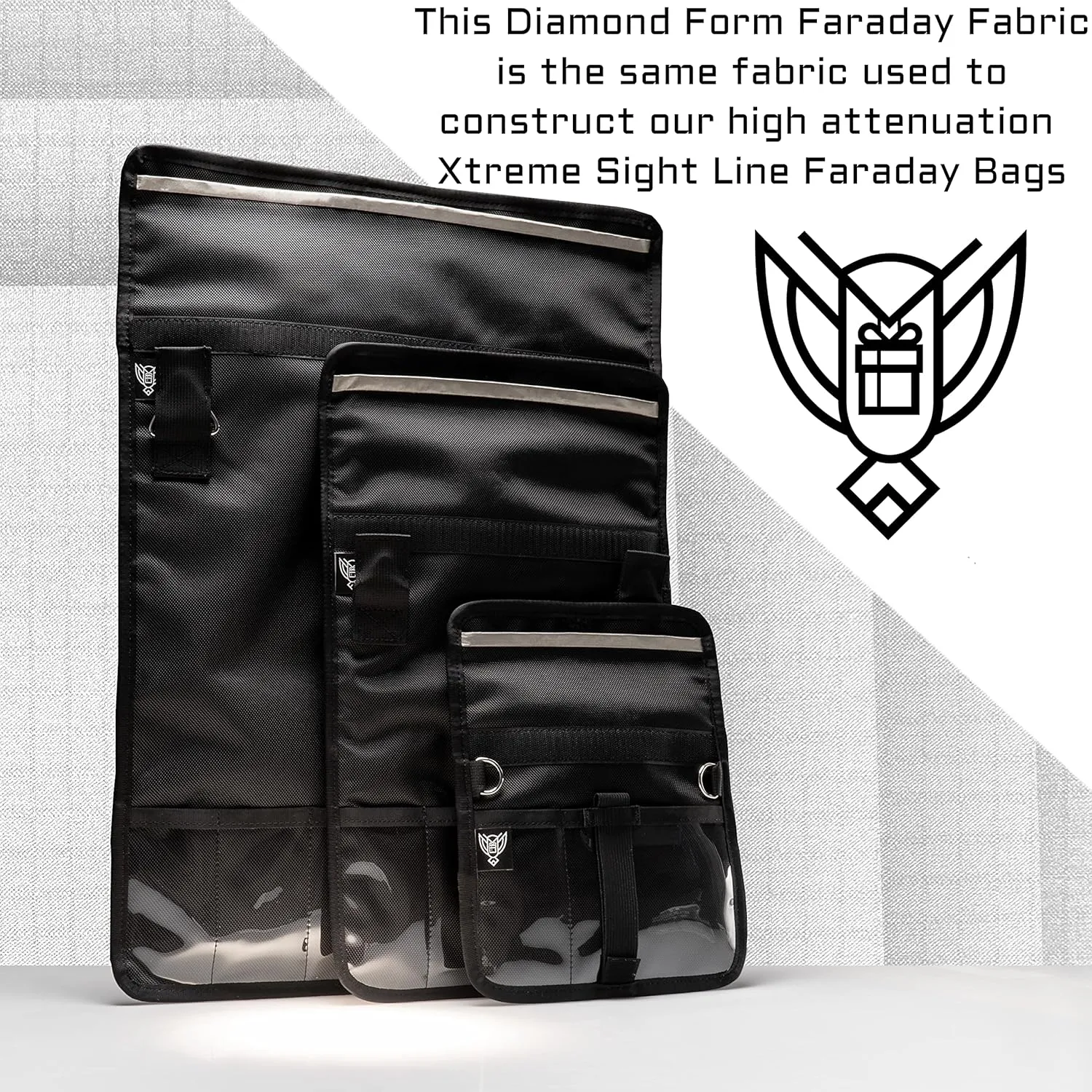 ~ Diamond Form Faraday Fabric ~ High-Shielding Signal Blocking ~ Blocks RF Signals (Including 5G) ~ 54.5" Width by 5 Yard (180") Length