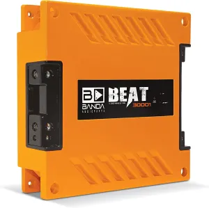 1-Ch. Vehicle Audio Bass Amplifier - 3000W High-Powered Mono Bass Amplifier w/Subsonic Filter & Low Pass Filter Stable at 1 ohm, LED Indicators, Sound Specialization, Orange - BEAT3000.1ORANGE