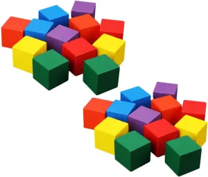 1 Set Educational Cube Building Blocks for Plaything for Imagination Development Safe and Smooth Edges for Parent Interaction
