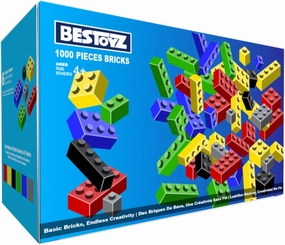 1000 Pieces Building Blocks, Bulk Classic Building Bricks Toy, Big Box of Basic Bricks, Compatible with Major Brands, Educational Construction Toys & Gifts for Kids 4 