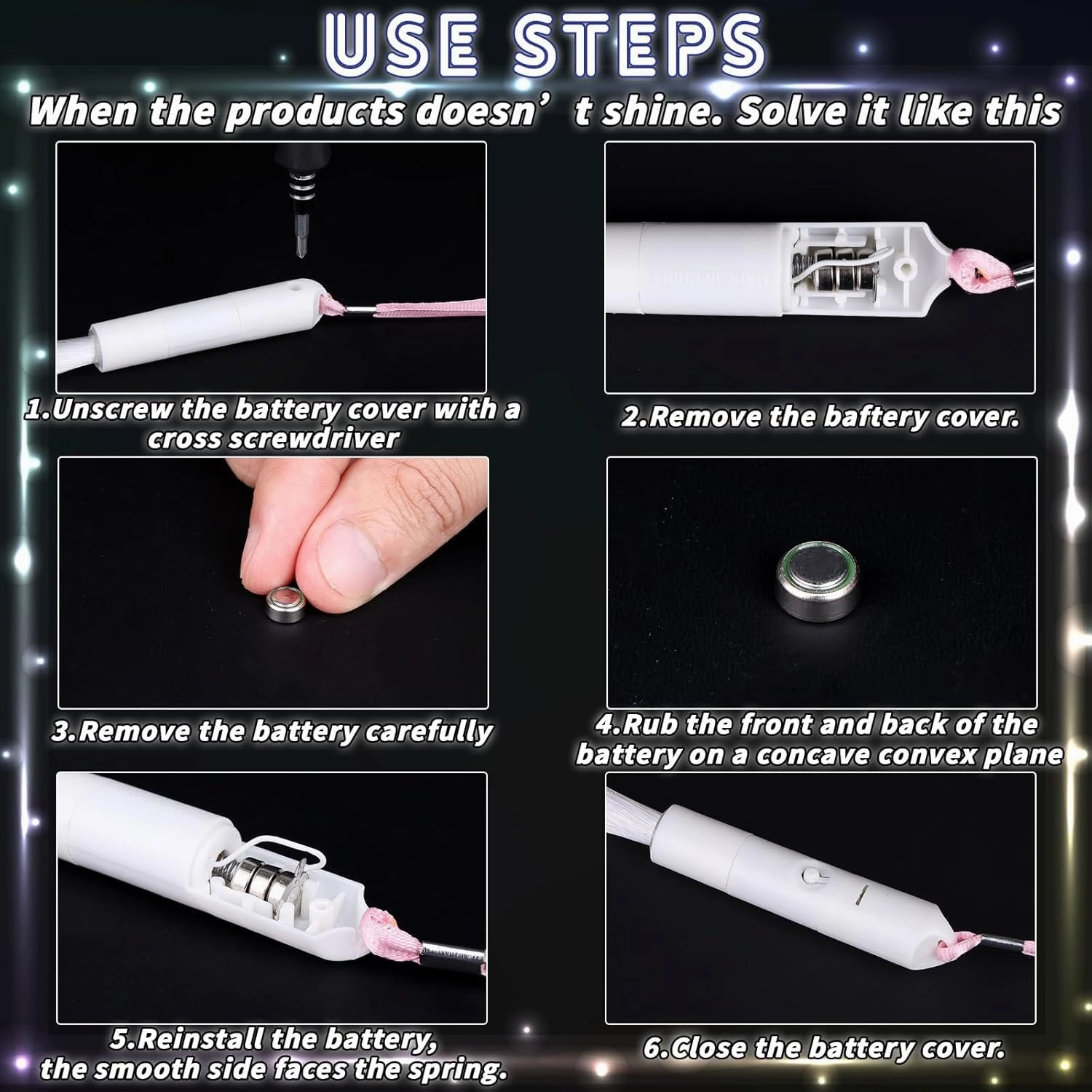 100 Pack White Fiber Optic Wand Glow Wand LED Light Up Wand Bulk with 3 Flashing Models Flashing Sticks for Glow in The Dark Birthday Party Favor Wedding Halloween Christmas, 8 Colors