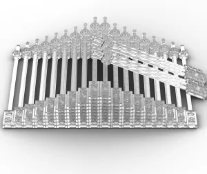 100PCS Building Bricks Long Bar 12L with 1 x 2 Plate End Hollow Studs and 1x1 Plate End, Compatible with Most of Bricks Plate Parts, MOC Components for Major Brands, Color: TransClear