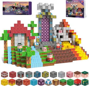 100PCS Magnetic Blocks - Magnet Tiles Toys for Kids, Magnetic Building Blocks Cubes, Stacking Magnets Toys for Kids, Birthday Gifts for Boys and Girls Age 3  Years Old