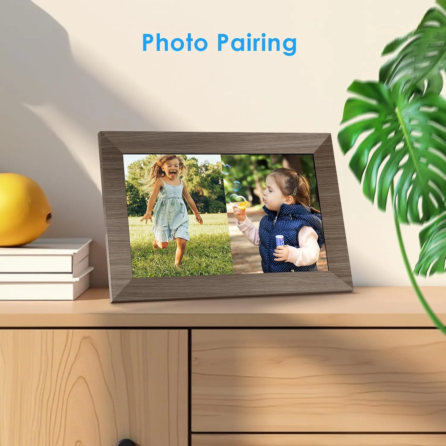 10.1 WiFi Digital Picture Frame, IPS Touch Screen Smart Cloud Digital Photo Frame with 16GB Storage, Wall Mountable, Auto-Rotate, Share Photos from Anywhere Via App, Email