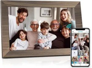 10.1 WiFi Digital Picture Frame, IPS Touch Screen Smart Cloud Digital Photo Frame with 16GB Storage, Wall Mountable, Auto-Rotate, Share Photos from Anywhere Via App, Email