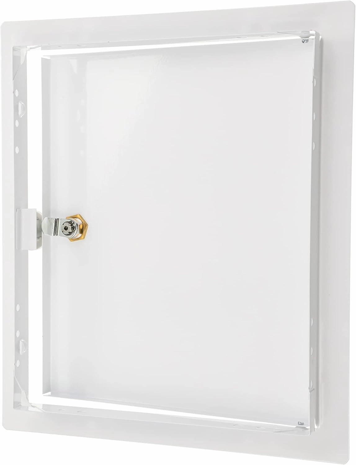 10" x 12" Lockable White Metal Access Door. Service Shaft Wall Panel with Key. Plumbing, Electricity, Heating, Alarm Access Hole Cover