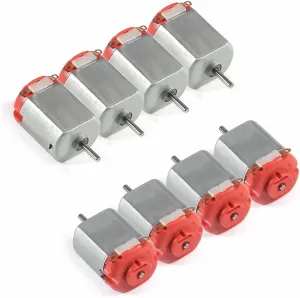 10PCS 130 Micro DC Motoric Brushed High Speed Electric Motor for DIY Toys Hobbies Smart Car Remote Control - (Voltage(V): White)