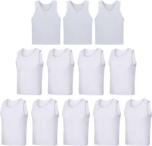 12 Pack Scrimmage Vest/Team Training Jerseys/Sports Pinnies/Practice Jerseys/Soccer Bibs with Carry Bag