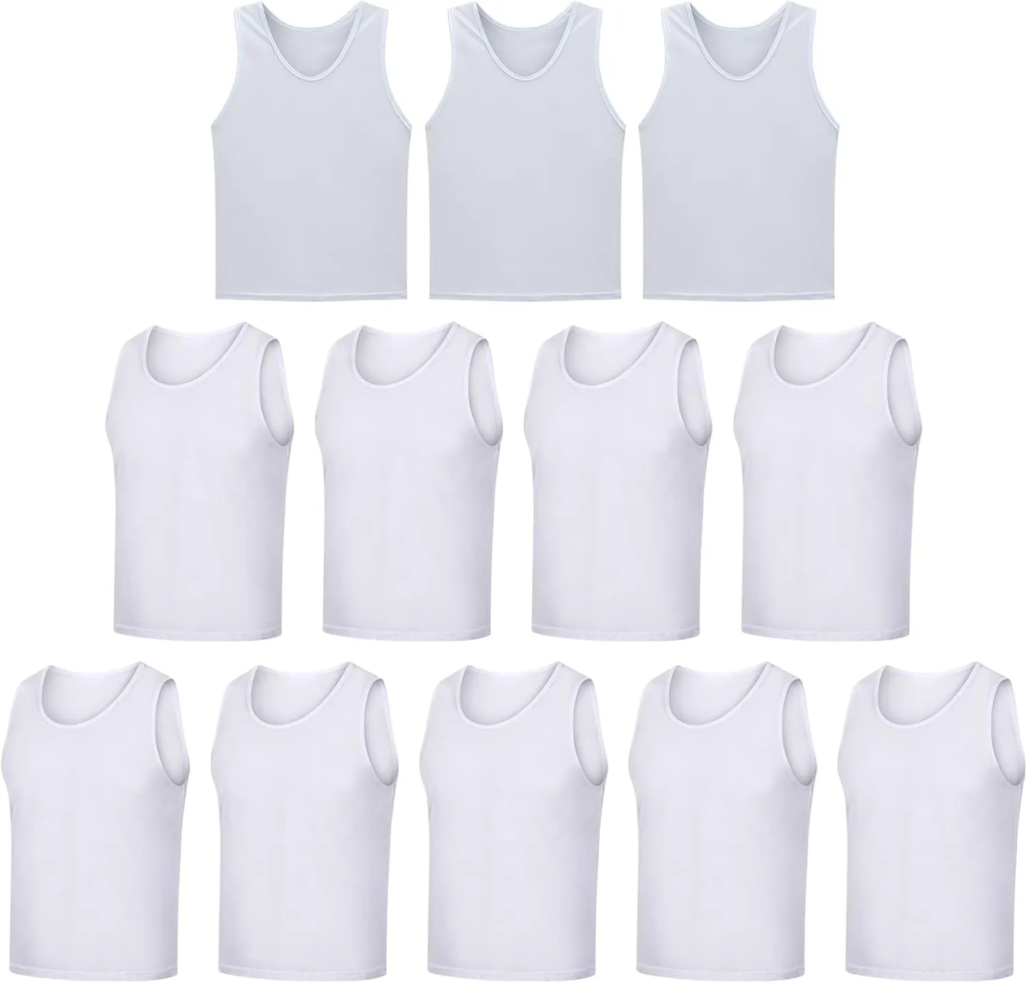 12 Pack Scrimmage Vest/Team Training Jerseys/Sports Pinnies/Practice Jerseys/Soccer Bibs with Carry Bag