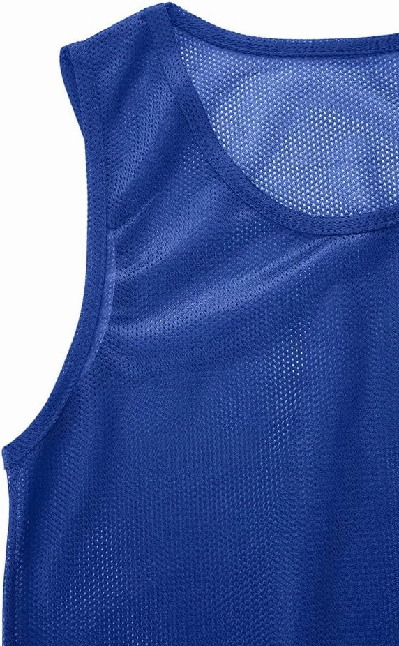12 Pack（1-12） Numbered Pinnies/Scrimmage Vest/Team Practice Jerseys for Basketball, Soccer, Football