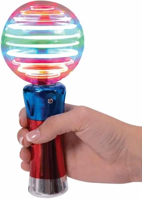 12-Pack Meteor Storm Flashing Spinner Wand LED Light Up Magic Ball Changing Pattern Novelty Orb Sensory Wand Party Favor Special Needs