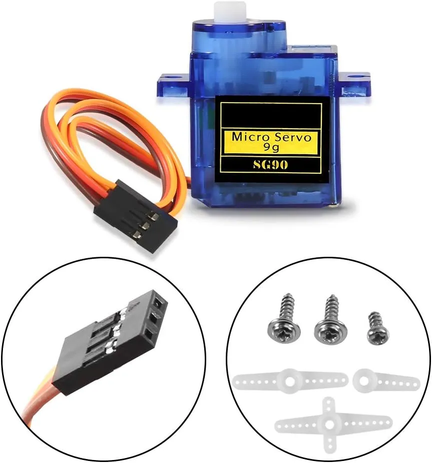 12PCS SG90 Micro Servo Motor, Dorhea Mini Servo SG90 9g Servo Kit for RC Helicopter Airplane Car Boat Robot Arm/Hand/Walking/Servo Door Lock Control