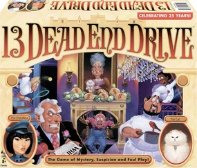 13 Dead End Drive by Winning Moves Games USA, The Deduction Game of Suspicion, Mystery & Foul Play, for 2 to 4 Players, Ages 8 and up