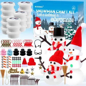 15 Pack Christmas Crafts for Kids DIY,Snowman Making Kit for Children,Modeling Clay Snowman DIY,Holiday Craft for Boys Girls,Build a Snowman Kit Xmas Gift,Winter Kids Air Dry Modeling Clay