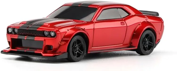 1:76 Turbo Racing Scale RC Sport Car, Table Racing Remote Control Mini Model Car Full Proportional RTR Kit Toys (C75-red)