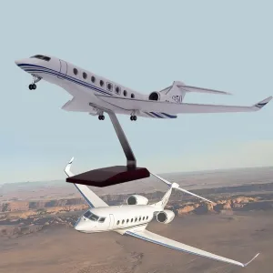 17.7” 1:50 Scale Airplane Model G650 Gulfstream Airplane Collectibles Model Airplane ABS Plastic Resin Alloy Material Model Jets for Decoration or Gift(Ordinary)