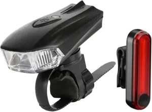 1set Bike Light USB Rechargeable Front and Rear Light for Night Riding Modes Essential Safety Accessory for Cyclists Includes Rear Lamp