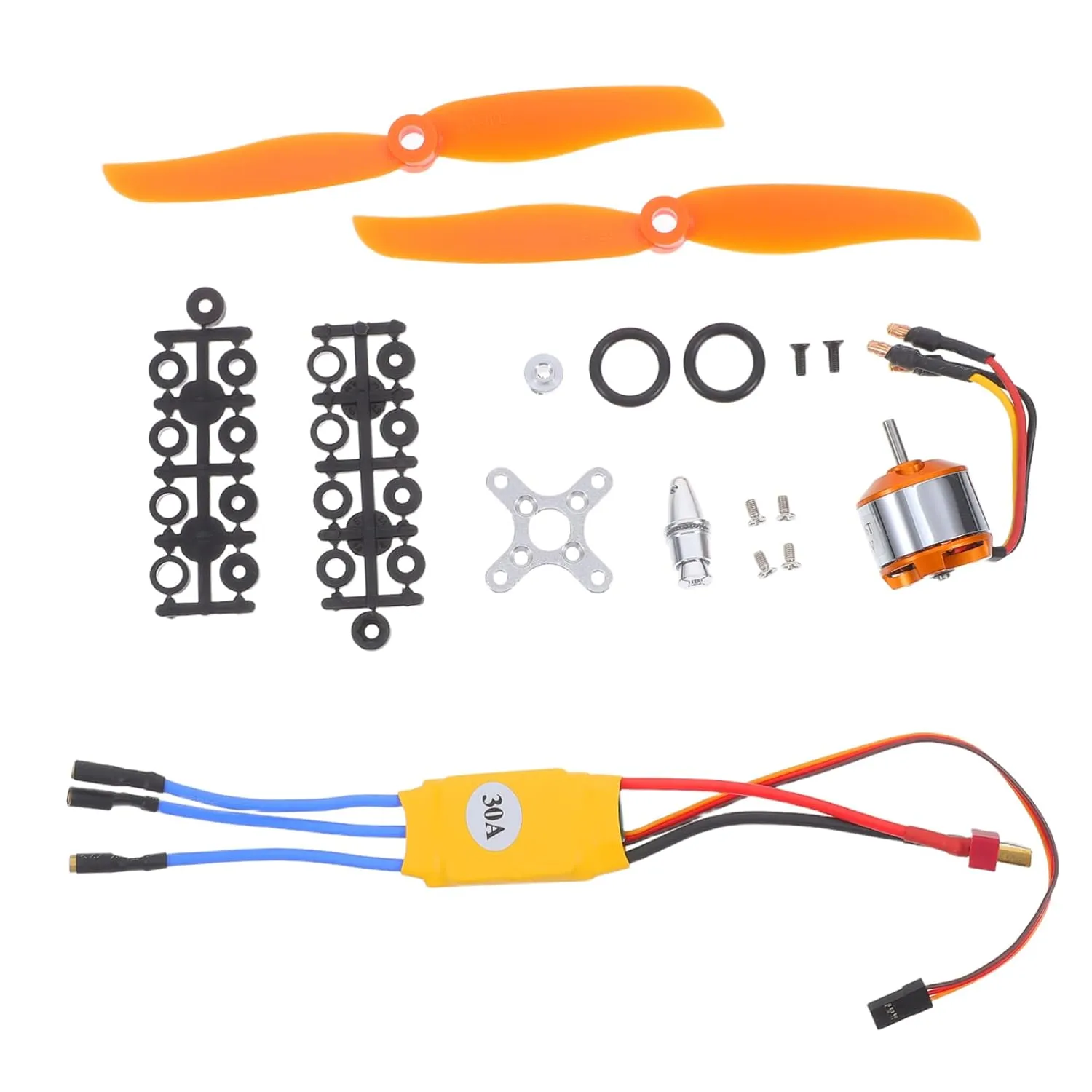 1Set Motor with Esc for Airplane Helicopter Lightweight High Efficiency Power Quick Setup Precision Control Broad Voltage Range