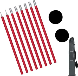 1Set Portables Awnings Poles Easyly Install Tarpaulin Poles Corrosions Resistant Tent For Outdoor Use