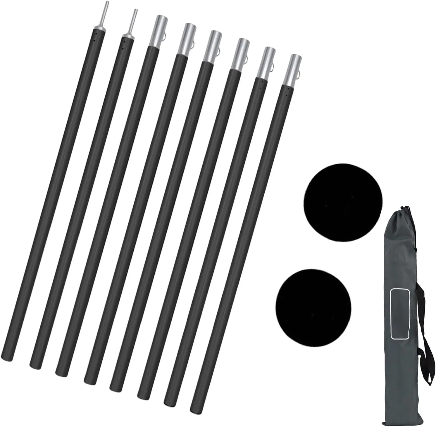 1Set Portables Awnings Poles Easyly Install Tarpaulin Poles Corrosions Resistant Tent For Outdoor Use