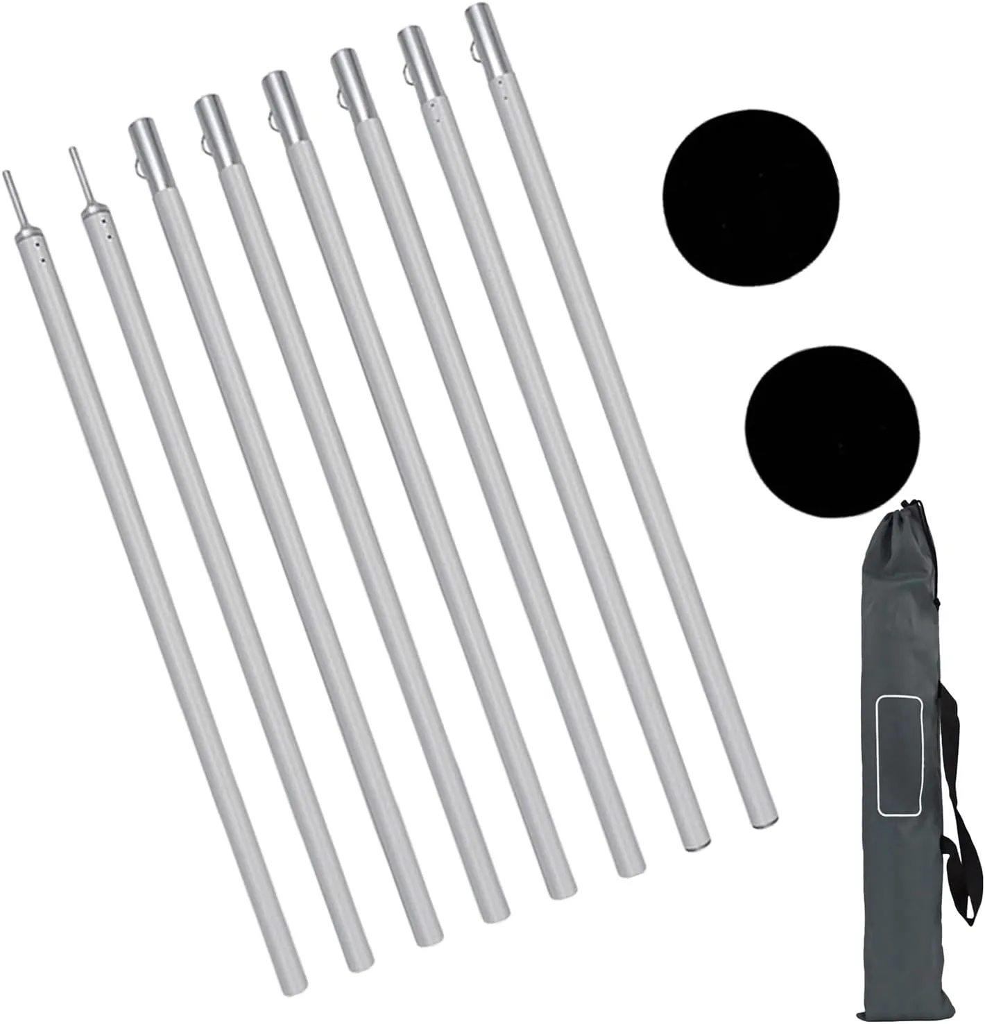 1Set Portables Awnings Poles Easyly Install Tarpaulin Poles Corrosions Resistant Tent For Outdoor Use