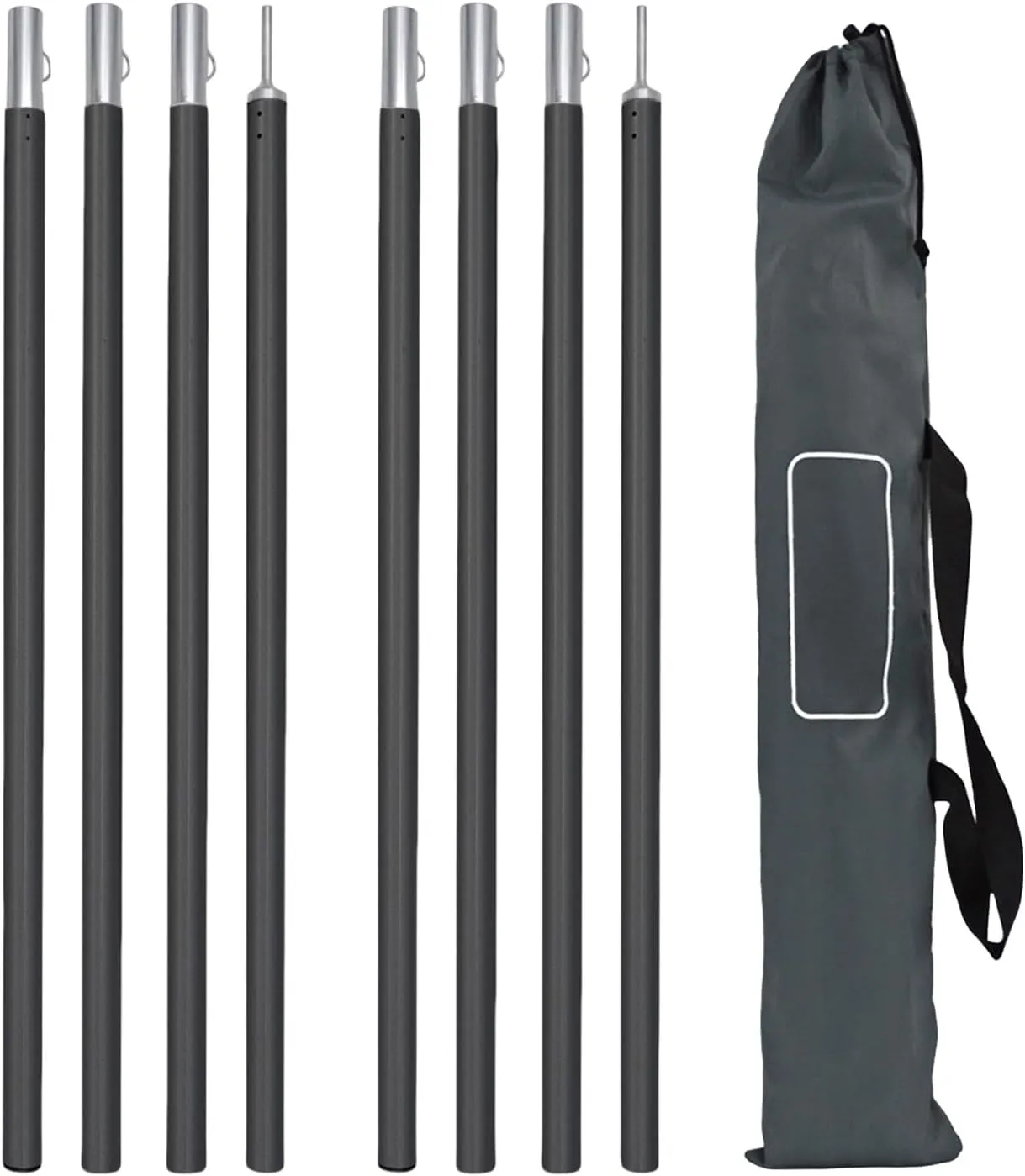 1Set Portables Awnings Poles Easyly Install Tarpaulin Poles Corrosions Resistant Tent For Outdoor Use