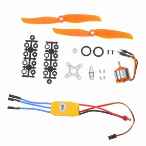 1Set Motor Set with Esc for Airplanes and Helicopters Lightweight Design Precise Speed Control Easy Installation Compatible with Various Batteries