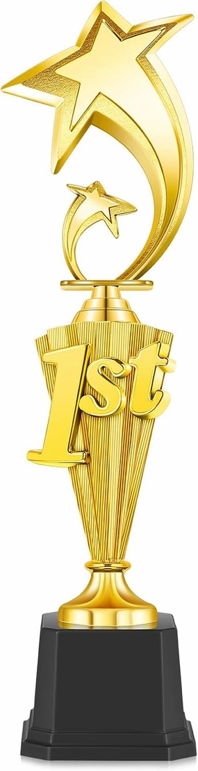 1st Place Trophy First Place Award for Sports Tournament Funny Gold Winner Trophy Cup for Football Soccer Competitions Reward Ceremony
