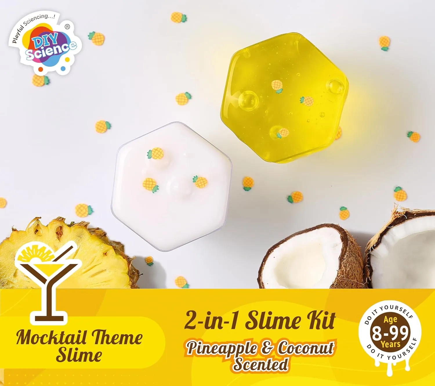 2 in 1 Diy Pina Colada Slime Kit