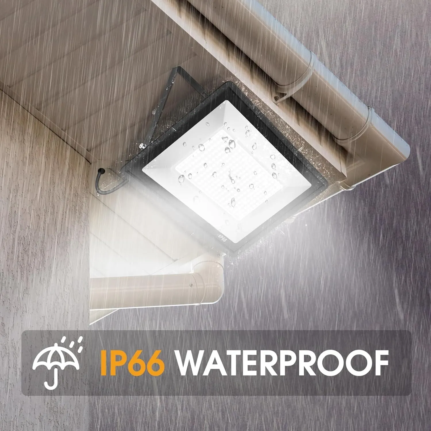 2 Pack 250W Led Flood Lights Outdoor,Super Bright 37000LM Security Lights with Plug,Exterior IP66 Waterproof 5000K Daylight White FloodLight for Basketball Court, Yard, Garden,Parking lot etc