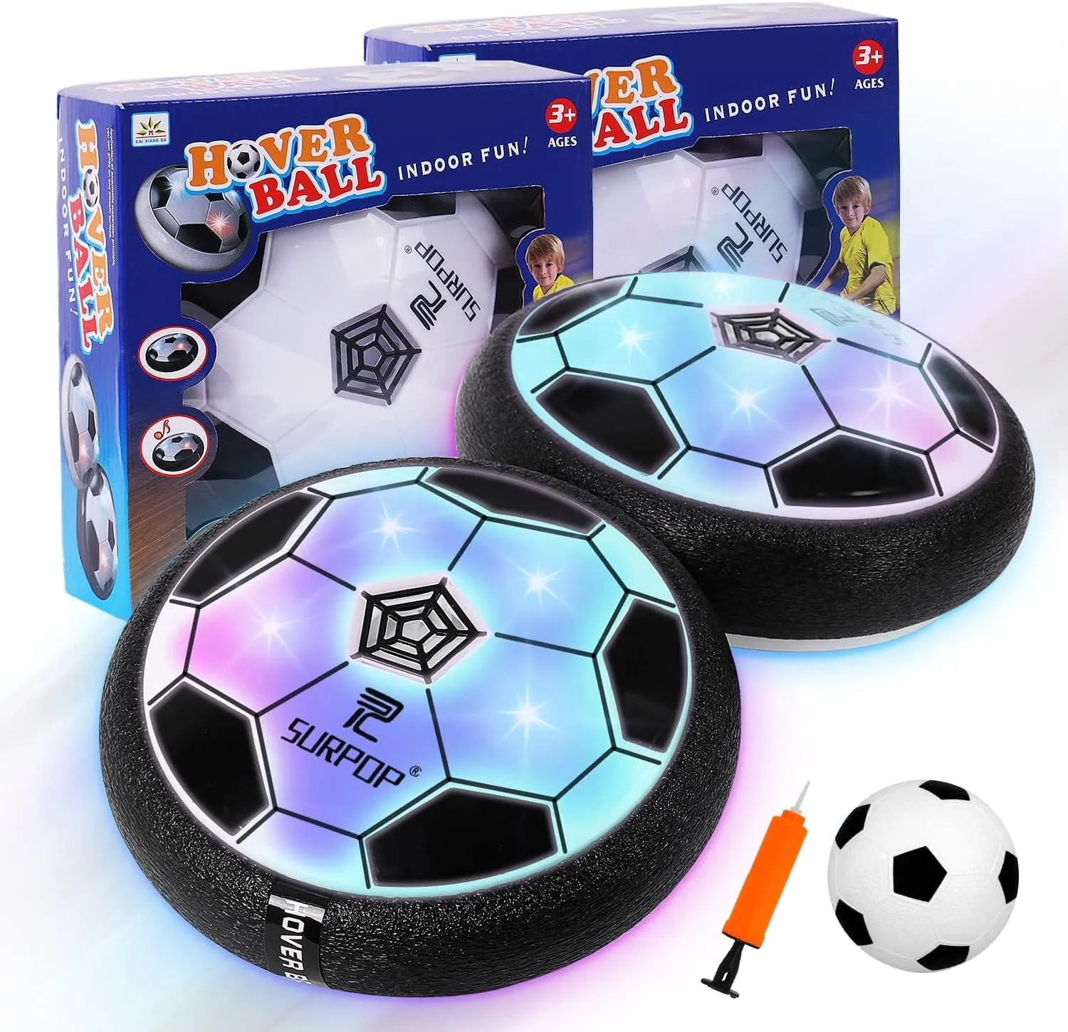 2 Pcs Hover Soccer Toys Set, Boys Gift Idea for Age 6 7 8 9 10 11 12 Years Old, Teen Boys World Cup Christmas Easter Stuffers Valentine Holiday Birthday Present Ball Toy