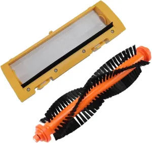 2 Pcs Replacement Accessory Kit For ISWEEP X3/ Puppyoo R30, R30 PRO/Airbot A500 Robot Vacuum Cleaner 1 Main Roller Brushes 1 Brush Cover
