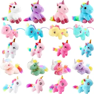 20 Pcs Mini Unicorn Stuffed Animal Unicorn Party Favors 4.8" Inch Unicorn Keychain for Kids Birthday Party Wedding Gift Goodie Bag Stuffer