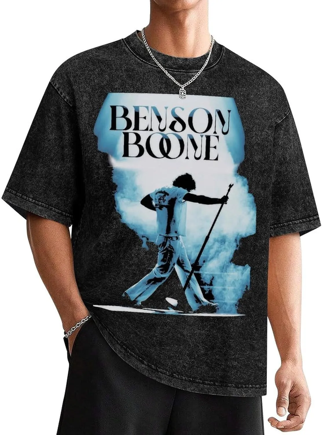 2025 American Heart Tour Men's T Shirt Vintage Washed Round Neck Retro Short Sleeve Shirt for Mens