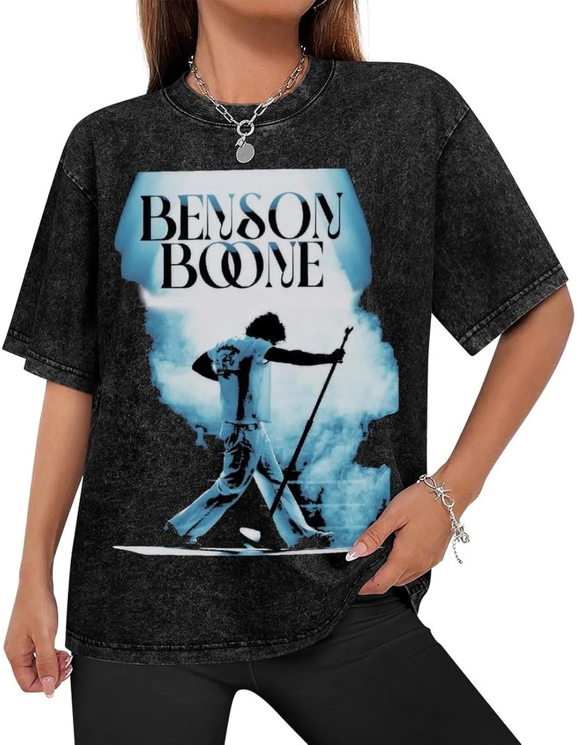 2025 American Heart Tour Men's T Shirt Vintage Washed Round Neck Retro Short Sleeve Shirt for Mens