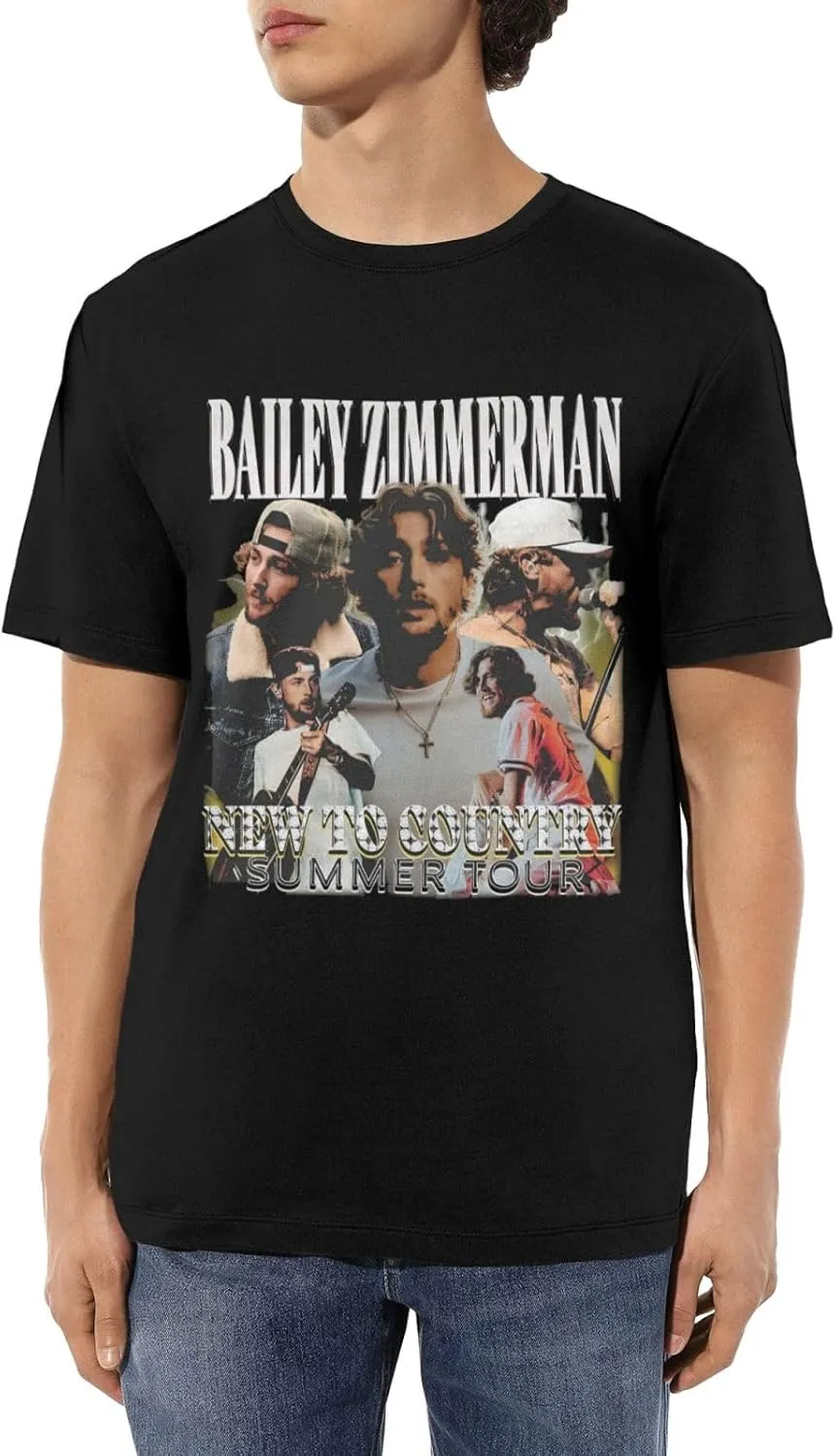 2025 Music Tour T-Shirt Men Comfortableavant Cotton Tops Black
