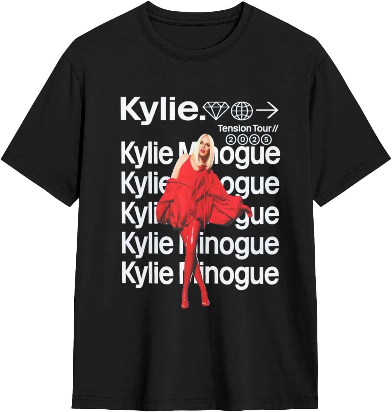 2025 Music Tour T Shirt Mens Interestingfine Cotton Tops Black