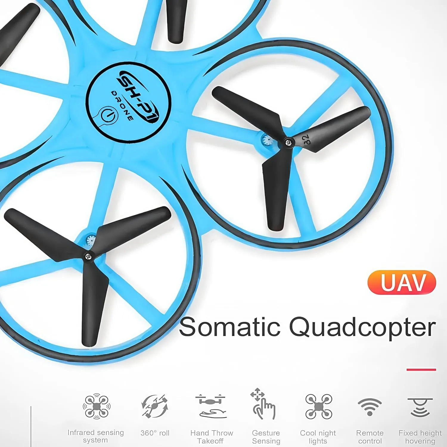 2025 Upgraded Hand Controlled Drone for Kids,Somatosensory aircraft with Smart Watch Controlled, Gesture sensing aircraft Cool LED Remote Control Drone 360° Flips,quadcopter,Toys Gifts for Boys and Girls
