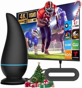 2025 TV Antenna, Indoor Outdoor Digital HD Antenna - 750  Miles Long Range, Supports 8K 4K 1080P, Amplified HD Antenna for Smart TV, Free Local Channels, 32FT Coax Cable, Easy Setup