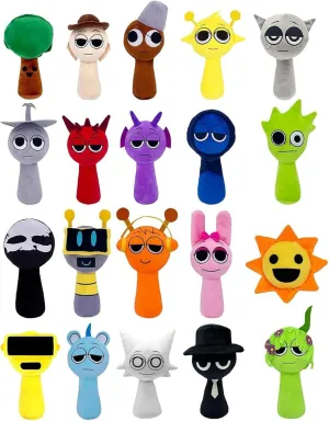 20Pcs,Sprunki Plush Toys, Horror Games Plushies Toy for Fans, Soft Stuffed Animal Pillow Figure Doll Christmas Birthday Gifts