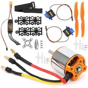 2217 KV1250 Airplane Motor,RC Plane Motor Kit,8060 Propeller Steering Engine 40A ESC for RC Helicopter