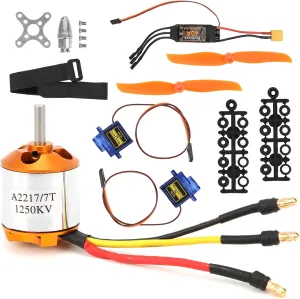 2217 KV1250 Brushless Motor 40A ESC Motor SG90 9g Servo Parameters 8060 Propeller Set Engine40A or Helicopter Plane Aircraft00