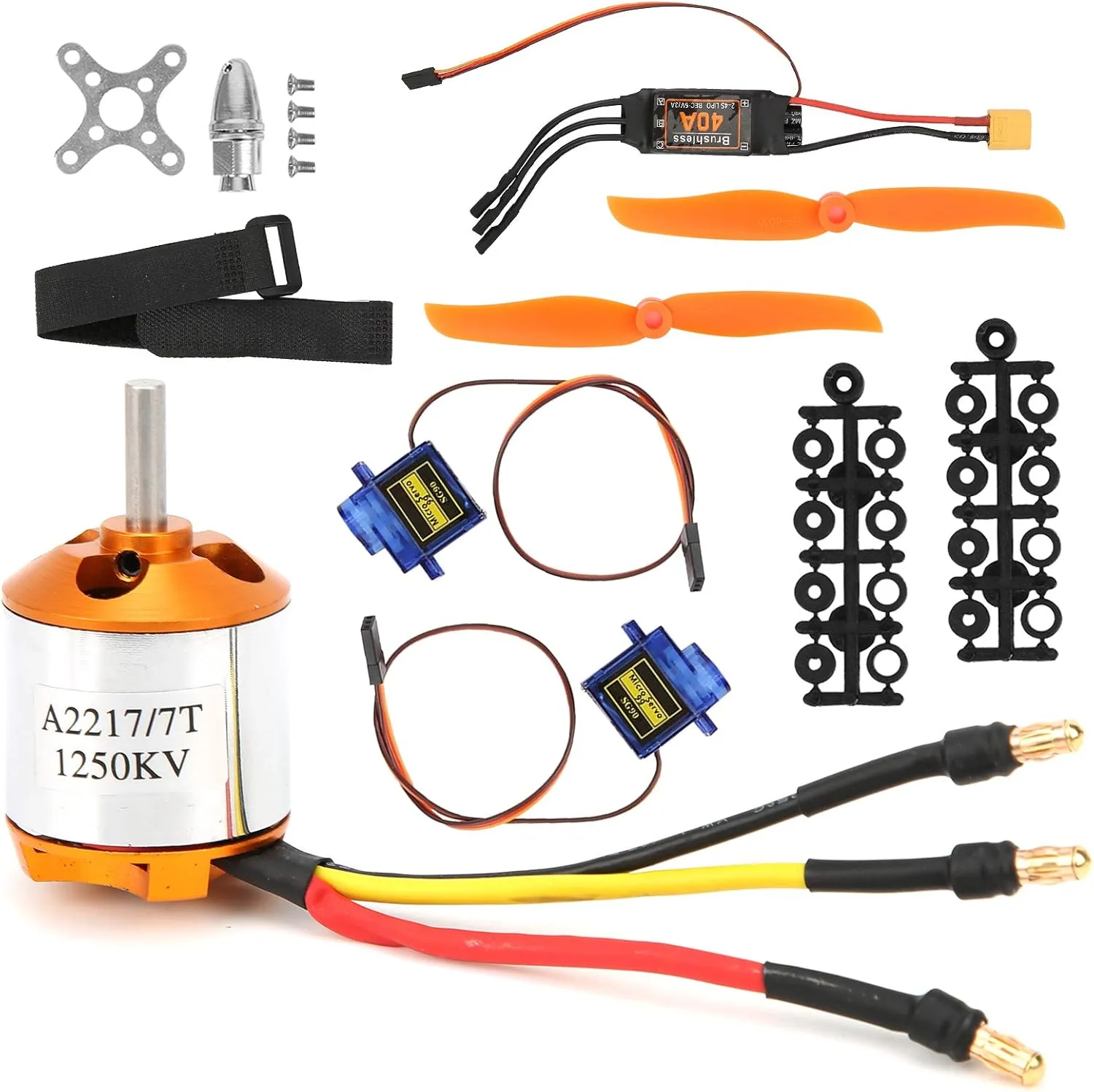 2217 KV1250 Brushless Motor 40A ESC Motor SG90 9g Servo Parameters 8060 Propeller Set Engine40A or Helicopter Plane Aircraft00