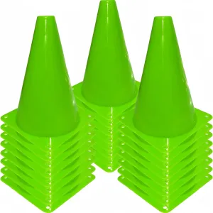 24 Pcs 7 Inch Plastic Traffic Cones, Basketball Football Drills, Skating, Sport Training Agility Markers, Indoor Outdoor Games, Multicolor