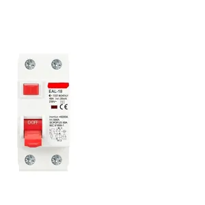 2P 4P 10/30/100/300mA Type A RCCB RCD ELCB Electromagnetic Residual Current Circuit Breaker Differential Breaker Safety Switch(10mA,2P 10A)