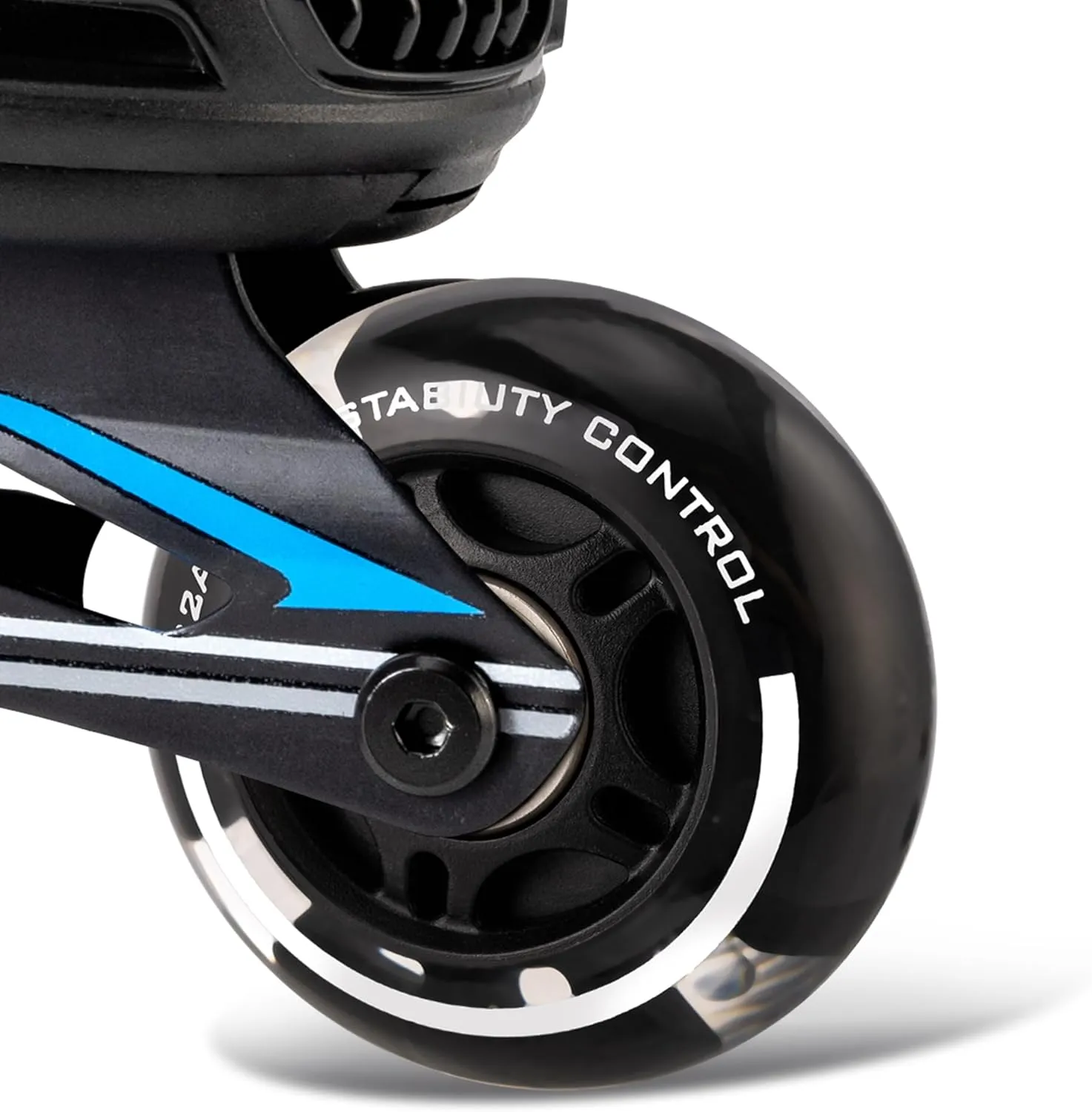 2PM SPORTS 4 Pack 76mm, 82A Inline Skate Wheels with ABEC-7 Bearing, Indoor/Outdoor Inline Skates Wheels