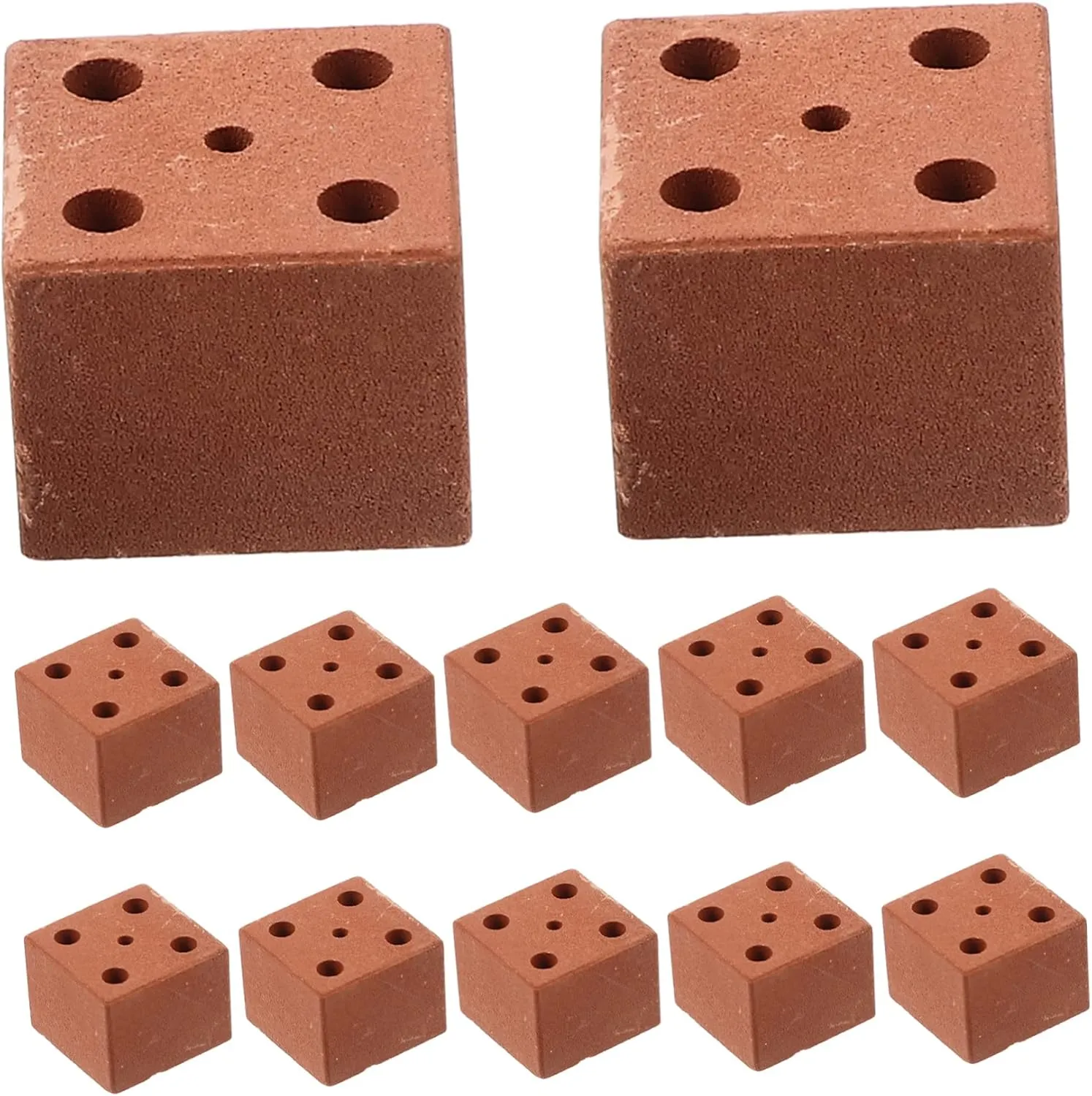 2sets Miniature Brick for DIY Micro Landscape Decoration Lightweight Brick Model for Imaginative Building Projects for Fairy Garden and Table Scenes 20pcs*2
