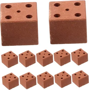 2sets Miniature Brick for DIY Micro Landscape Decoration Lightweight Brick Model for Imaginative Building Projects for Fairy Garden and Table Scenes 20pcs*2