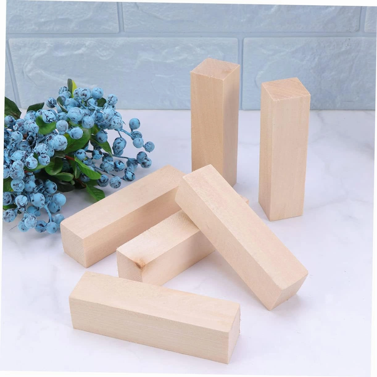 2sets DIY Smooth Surface Unfinished Craft Plates Wood Set 10pcs*2