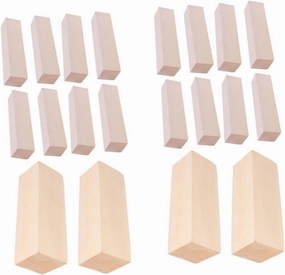 2sets DIY Smooth Surface Unfinished Craft Plates Wood Set 10pcs*2